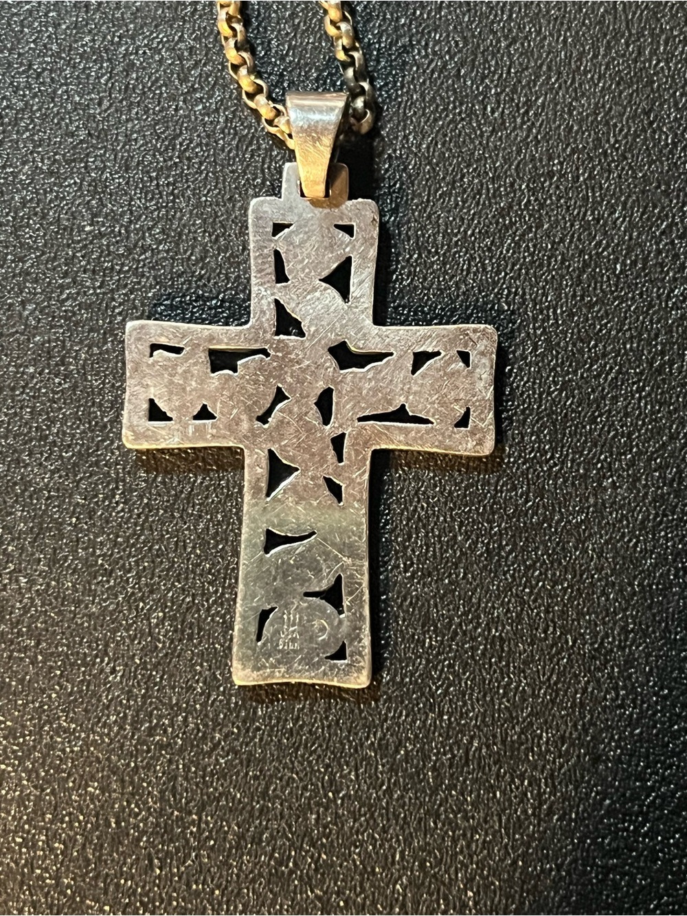 Retired James Avery Sterling seashell cross on 925 chain. - Picture 4 of 7